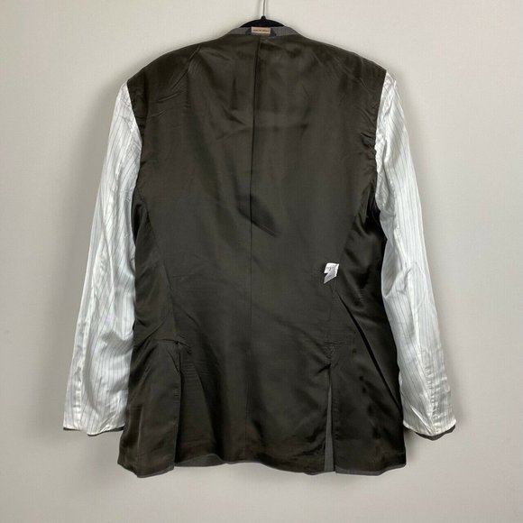 Banana Republic Brown Stripe 2 Button Blazer Size 46L - Picture 8 of 12